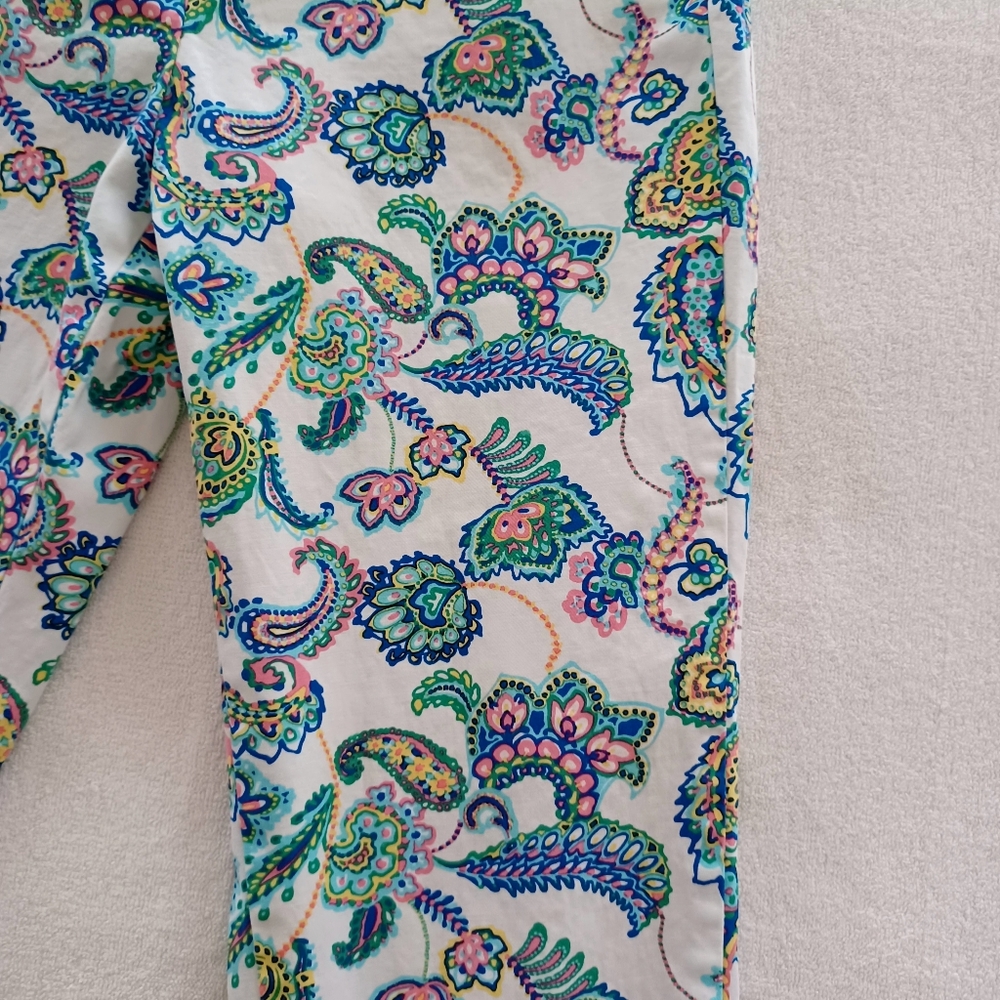 TALBOTS Paisley Perfect Skimmer Capri Pants, size 8p - Picture 12 of 15